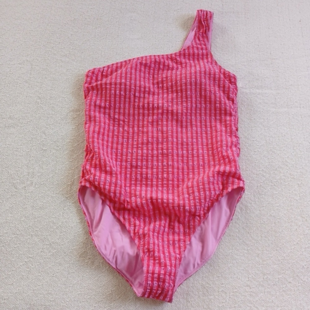 Vineyard Vines Pink One-Shoulder Swim One Piece